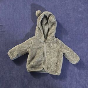 Fuzzy infant coat